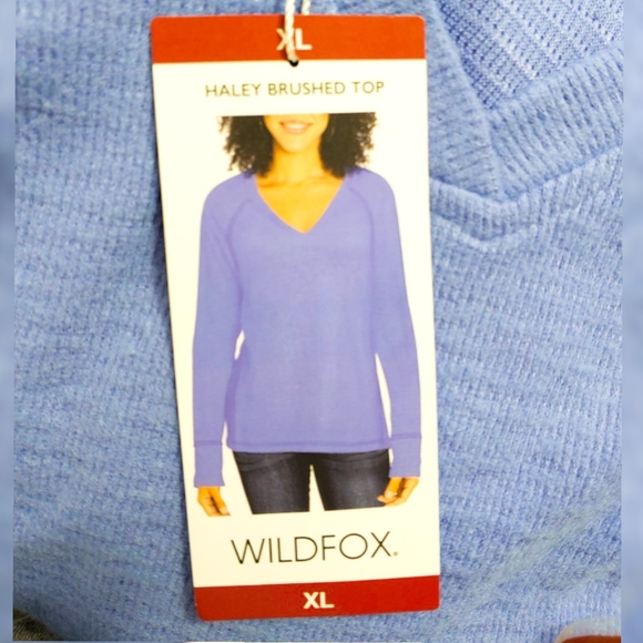 NWT Wildfox $84 Wmns  Purple Orchid Waffle Top - Picture 6 of 7